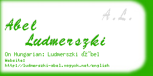 abel ludmerszki business card